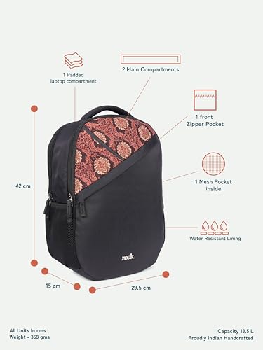 Image of ZOUK Taaran Backpack - Large 2 Compartment Backpack, 18.5L with Spacious Interiors Bags For School, Office, College, Gift For Men & Women