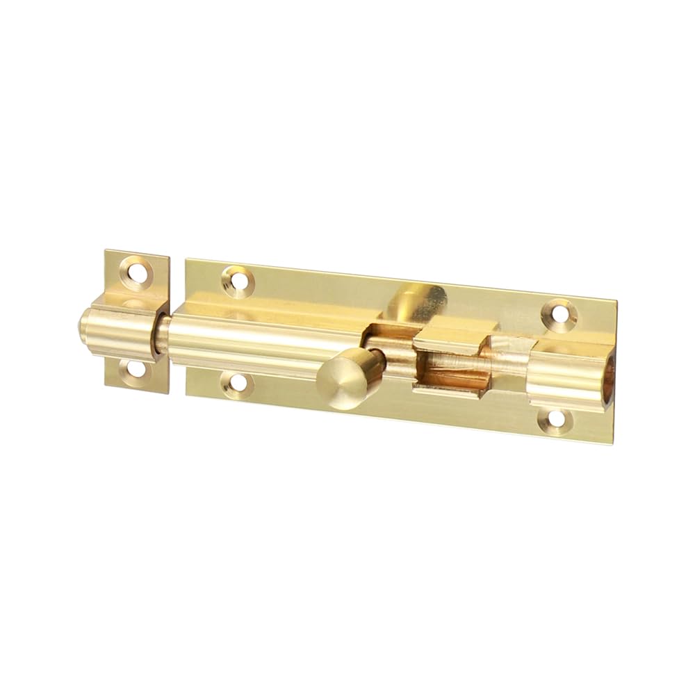 Straight Barrel Bolt 75 x 25mm Polished Brass