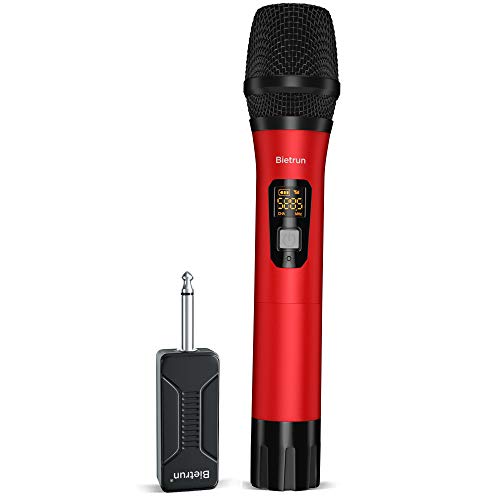 Flash Deals - 80% OFF Wireless Microphone, Uhf Metal Dynamic Handheld Karaoke Mic, Rechargeable Receiver (Work 6hs),160ft Range, for Karaoke, Singing, Stage, Wedding, Speech, Karaoke Machine, Speaker, Amplifier, Mixer