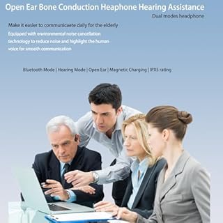 FANSAISI Bone Conduction Hearing Headsets, Wireless Open Ear Earphones with HD Sound Pickup Microphone for Conversations Lightweight All Day Wear