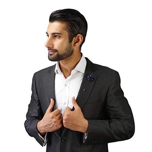 Image of Peluche Crystal Flower Brooch /Lapel Pin for Men