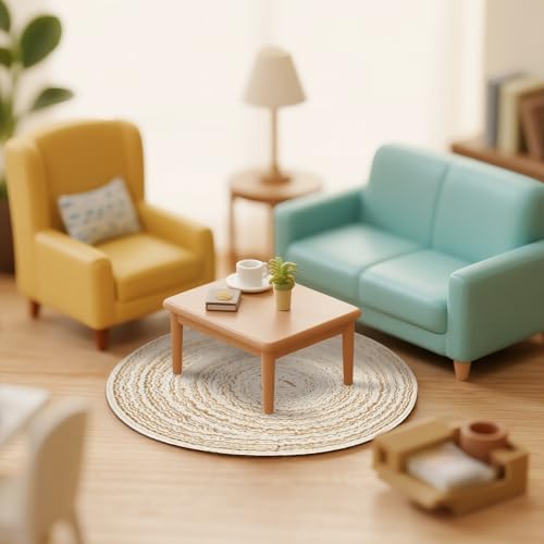 Puppenhaus Zubehör，Puppenhaus Teppich Wichtel Teppich Mini Teppich Miniatur Teppich Wichtel Zubehör Teppich Puppenhaus Wohnzimmer