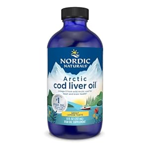 Nordic Naturals Arctic Cod Liver Oil, Lemon – 8 oz – 1060 mg Total Omega-3s with EPA & DHA – Heart & Brain Health, Healthy Immunity, Overall Wellness – Non-GMO – 48 Servings
