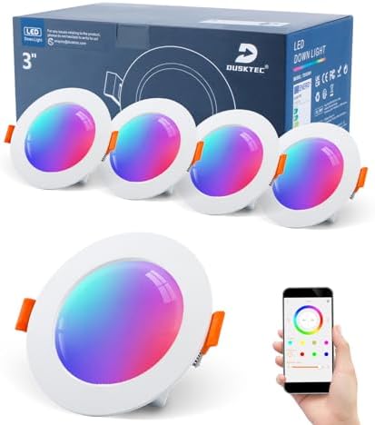 DUSKTEC LED inbouwspot 230V Alexa RGB Warm en Koud Wit, Slimme LED