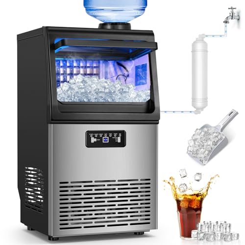 Commercial 100LBS Ice Maker with Storage Bin