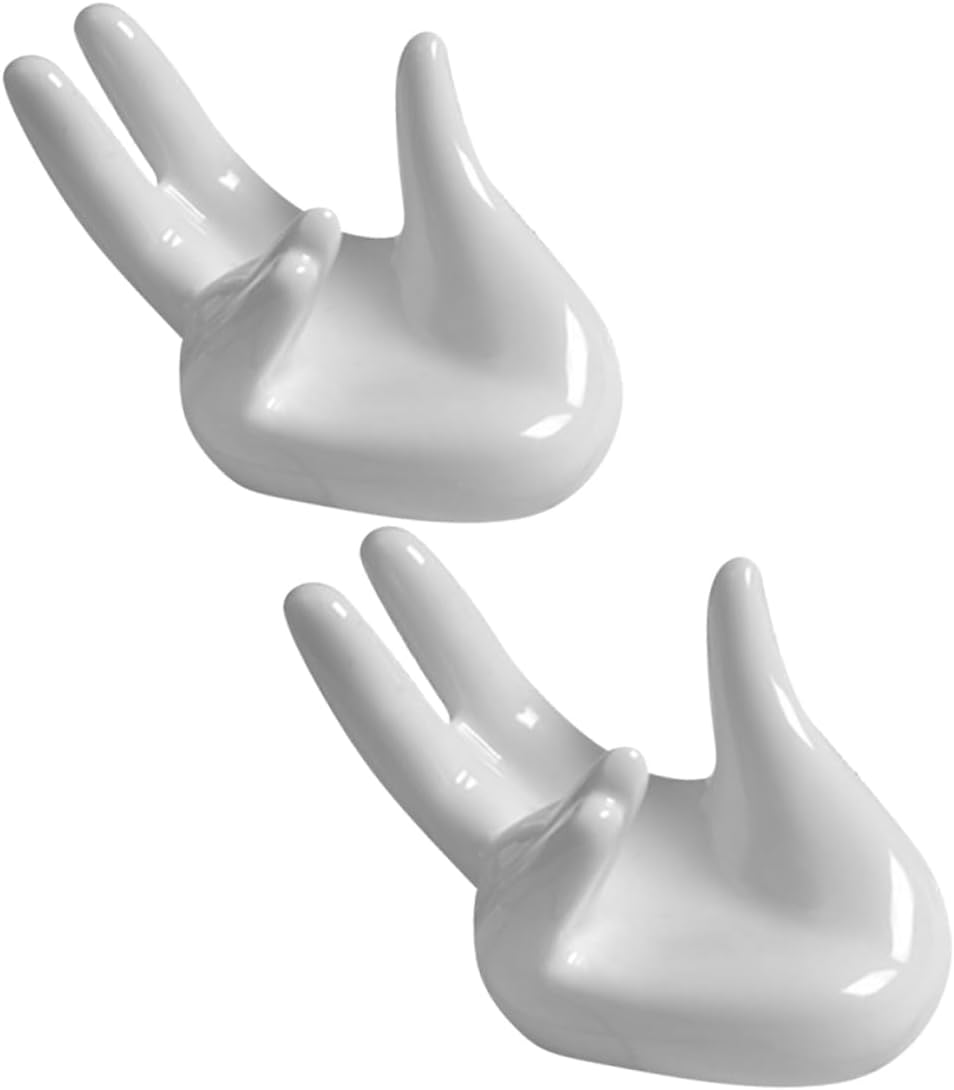 Didiseaon 2pcs Ceramic Hand Jewelry Holder Mannequin for Ring Display