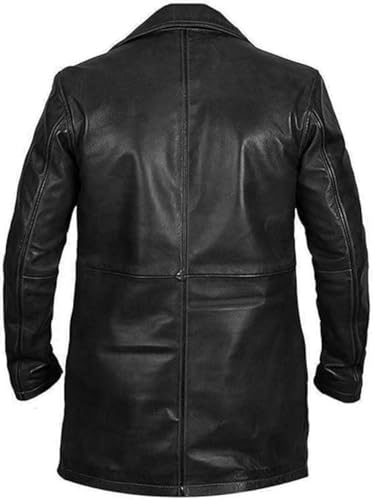 Harocks Real Lambskin Leather Men's Coat- 3/4 Length Brown and Black Leather Coat4