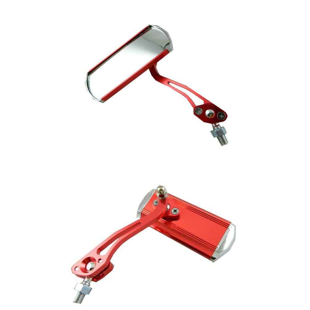 Yardwe Coppia di Specchietti Retrovisori per Bicicletta a 360° Girevoli Compatti Rossi Catarifrangenti per Bicicletta Specchietti Retrovisori per
