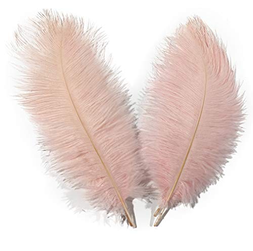 Lampu 10Pcs Ostrich Feathers 12-14 Inch(30-35Cm) Plume Home Wedding Decoration（Light Pink） #TOP3