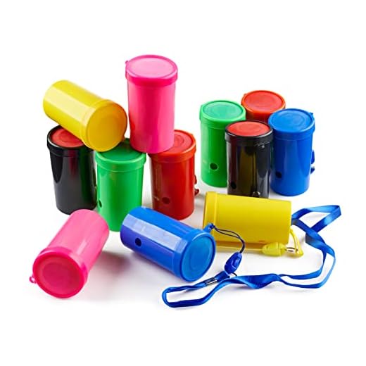 Air Blaster Horns in Assorted Colors Fun Stadium Noisemakers - 3 Inch Mini Air Horn Whistles (Pack of 12)