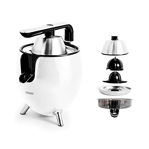 Presse Agrumes Double Cônes Avec Filtre En Acier Presspod Blanc Kitchencook