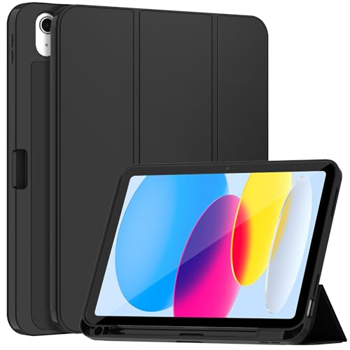 Coque fine pliable en polyuréthane souple noir avec veille automatique émeraude
