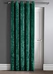 Intimates Luxury Thermal Crushed Velvet Ringtop Door Panel Curtain (Emerald Green, 46" Wide x 84" Drop Door Panel)