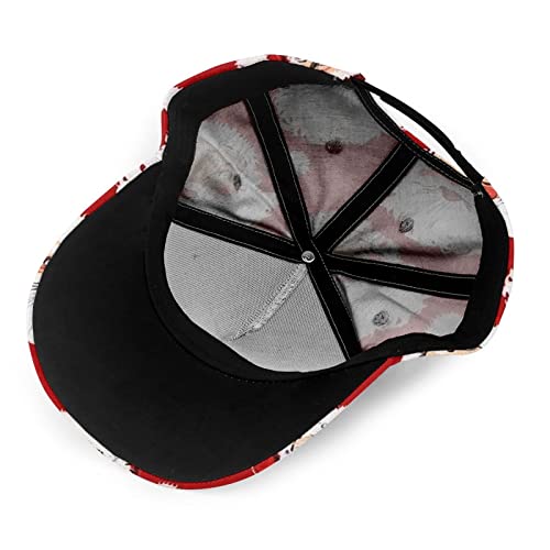 Yzico Baseball Caps Merry Christmas Print Dad Cap Flat Circular Top For Women Girls Classic Fashion Holiday Adjustable Hats, One Size #TOP3