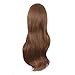 MapofBeauty 28 Inch/70 cm Women Side Bangs Long Curly Hair Cosplay Wig (Light Brown)