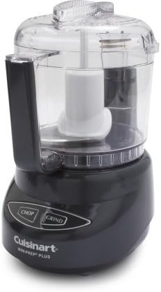 Mini-Prep Plus Food Processor, 24-Ounce Mini Food Processor to Chop Herbs, Vegetables, and Hard Cheese, 24-Ounce Work Bowl, Reversible Stainless Steel Blade, DLC-2AMGSLT, Dark Grey