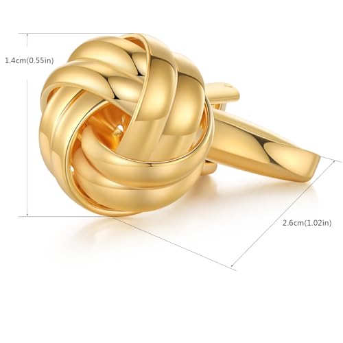 Mancuernillas Twist Knot HONEY BEAR Acero para Hombre miniatura 7