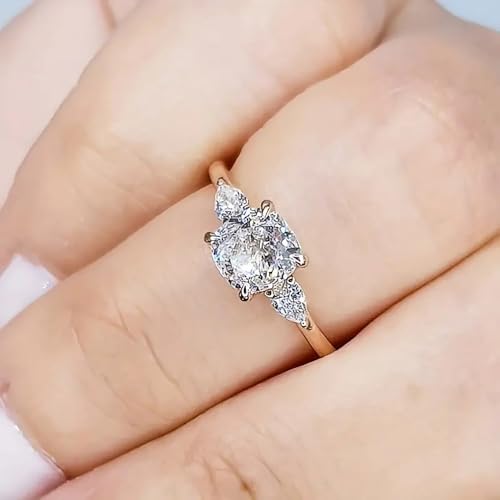 Cushion Shaped Cubic Zirconia Rings for Women Fashion Contracted Design Wedding Accessories4