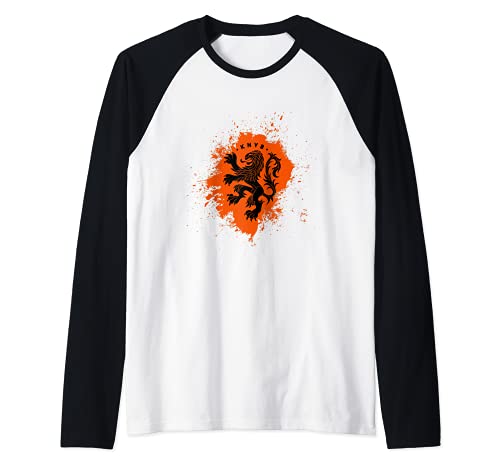 KNVB SPLASH Raglan Baseball Tee, Black