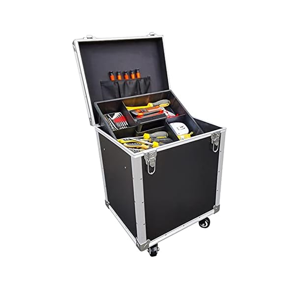 Zhuzhu Werkzeugset im Koffer Multifunktions-Werkzeugkasten mit Rädern und Griff Aluminiumlegierung Lagerung Outdoor… – Bild 5