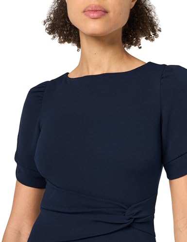 DKNY womens Short Sleeve Knotted Belt Front Dress2