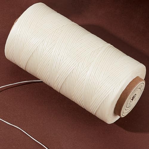 Hilo de lino encerado de cuero 284 yardas 0.8mm beige miniatura 7