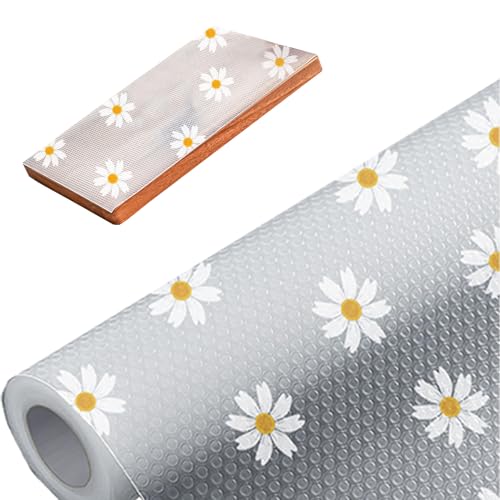 Rollo de Revestimiento de Estante - Mat de gabinete de Cocina, Protector de Revestimiento de cajón | Cubierta de Superficies de Armario no Adhesivas, Hoja de Almohadilla Antideslizante Impermeable