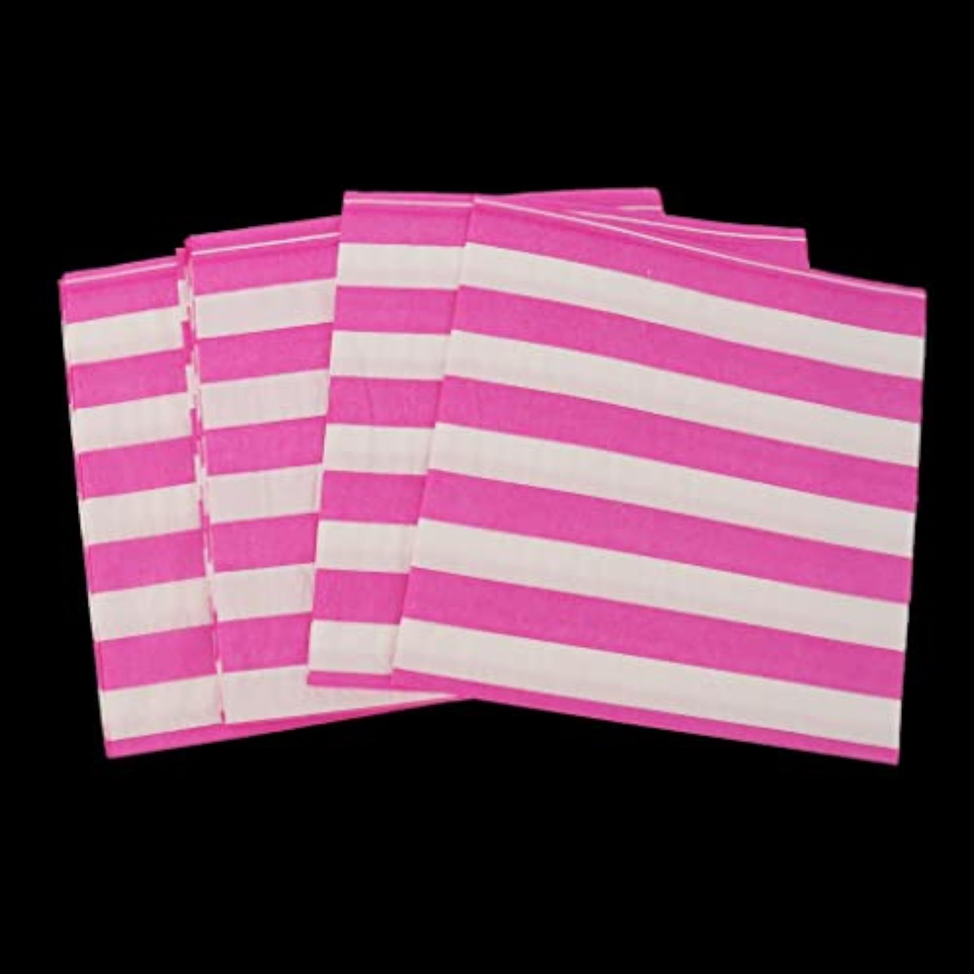 20x Pink Stripe Wedding Luncheon Napkins Set