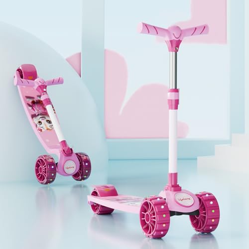 Lifelong Scooter for Kids 3+ Years - Foldable Kids with PVC Wheels & Adjustable Height - Kick Capacity 50kg- Baby Toys for 3+ Year Old boy & Girl - Sk