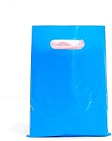 Vista 7 de ysmile - Bolsa de plástico verde para mercancías para pequeñas empresas, bolsa de compras con asa, bolsa de regalo para venta al por menor