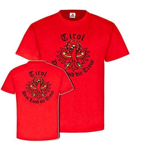 T-shirt Tyrol rouge avec armoiries autrichiennes taille XX-Large pour homme