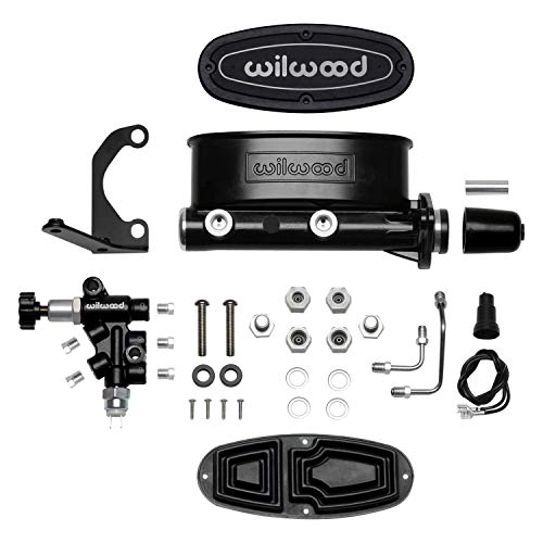 Wilwood 261-13269-Bk Aluminium Tandem Master Cylinder Kit (W/Brkt & Prop Valve 1In) #TOP1