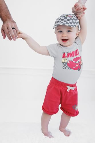 Disney Pixar Baby Bodysuit, Shorts and Baseball Cap 3 Piece Outfit Set Newborn to Infant Sizes (Newborn - 24 Months)2