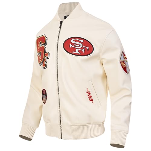 Pro Standard Mens NFL San Francisco 49ers Best of Jacket Eggshell M - Image 2