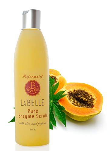 Bella Schneider Beauty Exfoliating Body Scrub, LaBelle Pure Enzyme Face Scrub with Aloe & Papain, Exfoliating Body Scrub with Jojoba Oil Beads for Smooth Younger Looking Skin, Ingrown Hair Remover