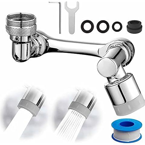 Grifo Giratorio Aireador Adaptador 1080° para Cocina y Baño Cover