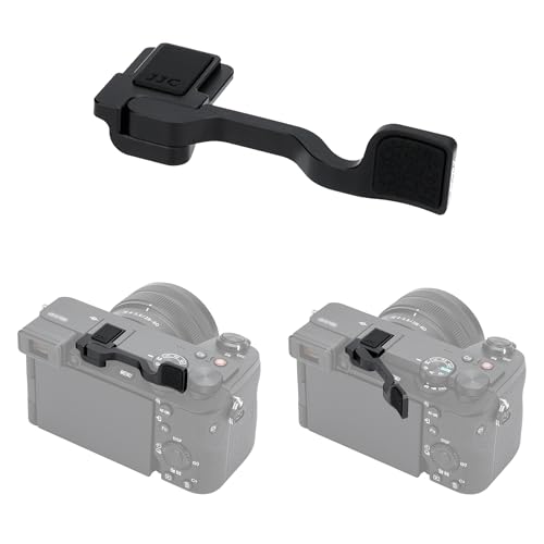 Image of JJC Metal Thumb Grip Hot Shoe Thumb Rest Support for Sony A6700 Camera | for Camera Stable and Safe Hand Hold, with Anti-Scratch Silicone Pad, Not Affect The Use of Camera Buttons