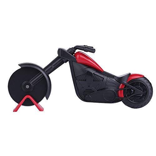 GARCENT Pizza Cutter Wheel, Unique Motorcycle Style Non-Stick Stainless Steel Motorbike Pizza Cutting Ultra Sharp Round Slicer with Display Stand