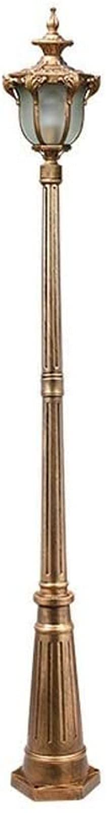 GTHTUHFD Courtyard Light Antique Outdoor Lawn Street Glass Post Brass Metal Aluminum Waterproof Landscape Illumination Column Lamp Garden Park Pillar,Height 1.7m