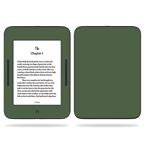 MightySkins Skin Compatible with Barnes & Noble Nook GlowLight 3 (2017) - Solid Olive | Protective, Durable, and Unique Vinyl Decal wrap Cover | Easy to Apply, Remove | Made in The USA