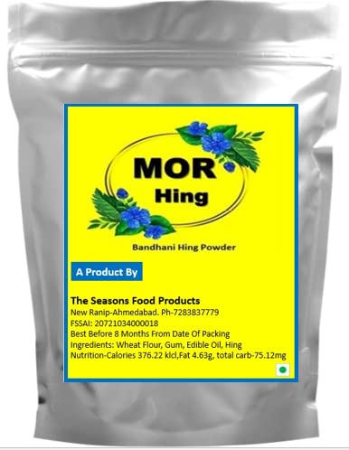 Mor Super Strong Bandhani Hing Powder 500g | Hathras-Style Kadak Compounded Asafoetida | Premium Aromatic Heeng for Tadka, Dal, Sabzi & Sambar