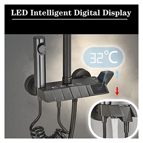 Système de douche gris thermostatique contre les variations d'eau - 4