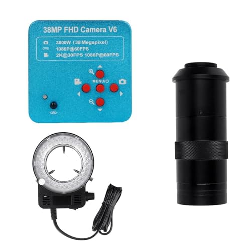Microscope Industry Video Microscope Camera Full HD 13MP 2K 1080P 60FPS HDMI Magnifier(38MP-130X Set)