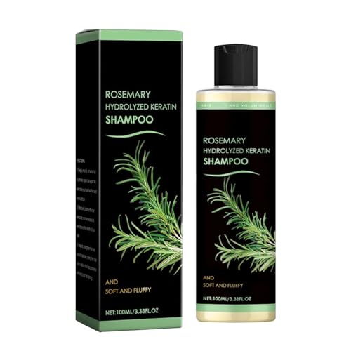 Image of THUIOP 1Pcs Rosemary Hair Growth Shampoo, Rosemary Hydrolyzed Keratin Shampoo for Thinning Hair, Nourishes and Regenerates Hair for Women and Men.100ML