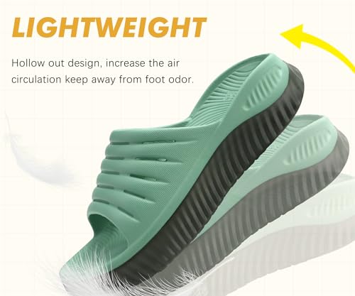 Image of GPOS Womens Recovery Slides Sandals with Orthotic Plantar Fasciitis Relief Comfortable Athletic ladies Sandals with Thick Cushion Sole for Indoor Outdoor