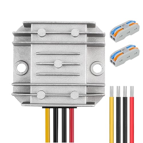 Voltage Regulator Reducer DC 8V ~ 40V to 12V 3A 36W Converter- DC 36V 24V 18V to 12V Step Down Up Converter Regulator Waterproof Module Transformer for Golf Cart Club Car