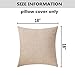 Home Brilliant Linen Throw Pillow Cover Burlap Square Cushion Cover Pillow Sham for Couch Living Room Holiday Decor, Light Linen, 18x18 Inches(45cm)
