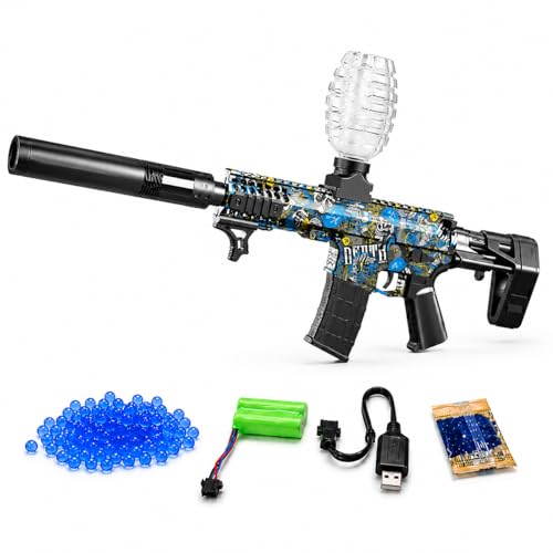 Image of Electric Gel Blaster Gun for Kids & Teens, 7-8mm Crystal Water Beads Shooter, Automatic & Manual Modes, Rechargeable Battery, Long Range Toy Gun(Color as per Availability) (SLR)