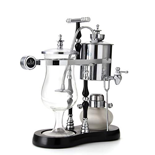 Diguo Belgian/Belgium Balance Siphon/Syphon Coffee Maker. Elegant Double Ridged Fulcrum with Tee handle - Thumbnail 2