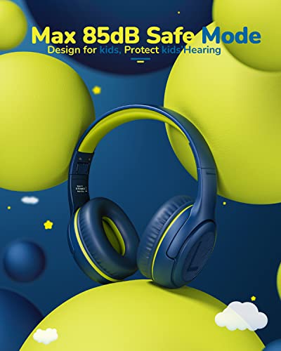 Image of awatrue 2PCS Kids Headphones for School Travel, 85 /94dB Safe Volume Limit, 3.5mm Jack, HD Mic, Portable Wired Headphone with Shareport, Stereo Sound On-Ear Headphones for Toddler Kids Girls Boys